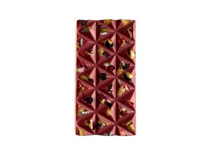 Ruby čokoládová tabulka s ovocem a ořechy | Cheff Chocolate Bar